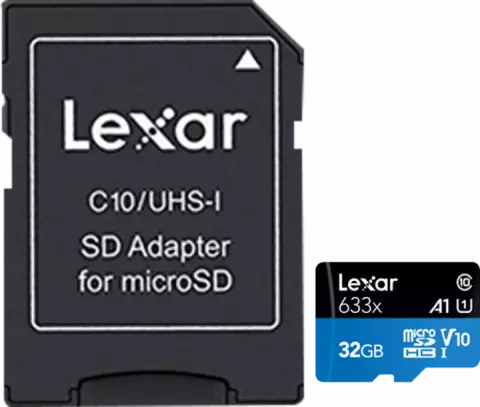 مموری کارت 32 گیگابایت Lexar مدل High Performance 633X همراه با آداپتور