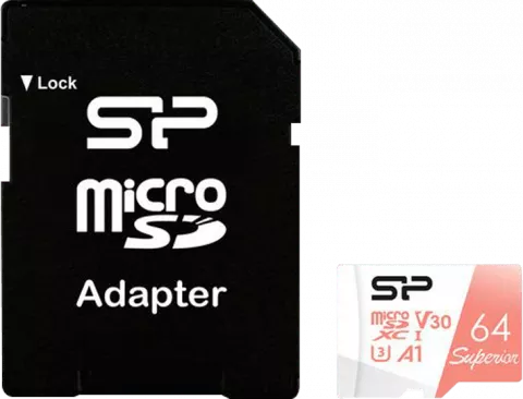مموری کارت 64 گیگابایت Silicon Power مدل SUPERIOR همراه با آداپتور