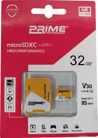 مموری کارت 32 گیگابایت PRIME همراه با آداپتور
