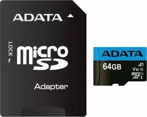 مموری کارت 64 گیگابایت ADATA مدل Premier کلاس 10 استاندارد UHS-I U1 همراه با آداپتور