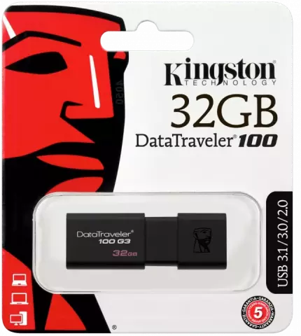 فلش مموری 32 گیگابایت Kingston مدل DataTraveler 100 G3