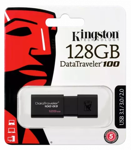 فلش مموری 128 گیگابایت Kingston مدل DataTraveler 100 G3