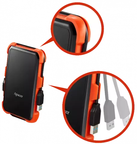 هارد اکسترنال 2 ترابایت Apacer مدل AC630
