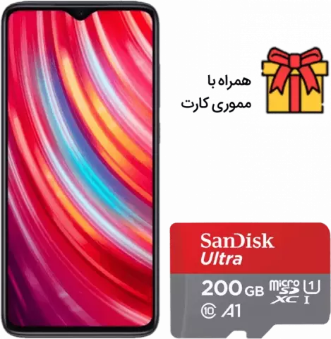 گوشی موبایل 128 گیگابایت Xiaomi REDMI مدل NOTE 8 PRO نسخه گلوبال به همراه مموری کارت 200 گیگابایت Sandisk