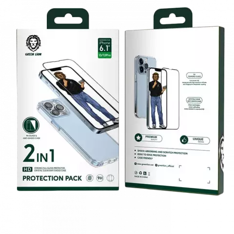 پک محافظ 2 در 1 گرین لاین مدل iPhone 13 Pro