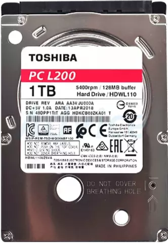 هارد لپ تاپ 1 ترابایت TOSHIBA مدل L200 HDWL110